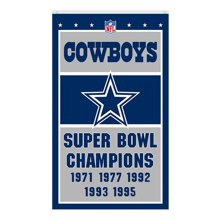 Dallas Cowboys Super Bowl Champions Novelty Flag Banner NEW! 3 ft x 5 ft Home & Garden:Yard, Garden & Outdoor Living:Décor:Flags Cozy Home Treasures